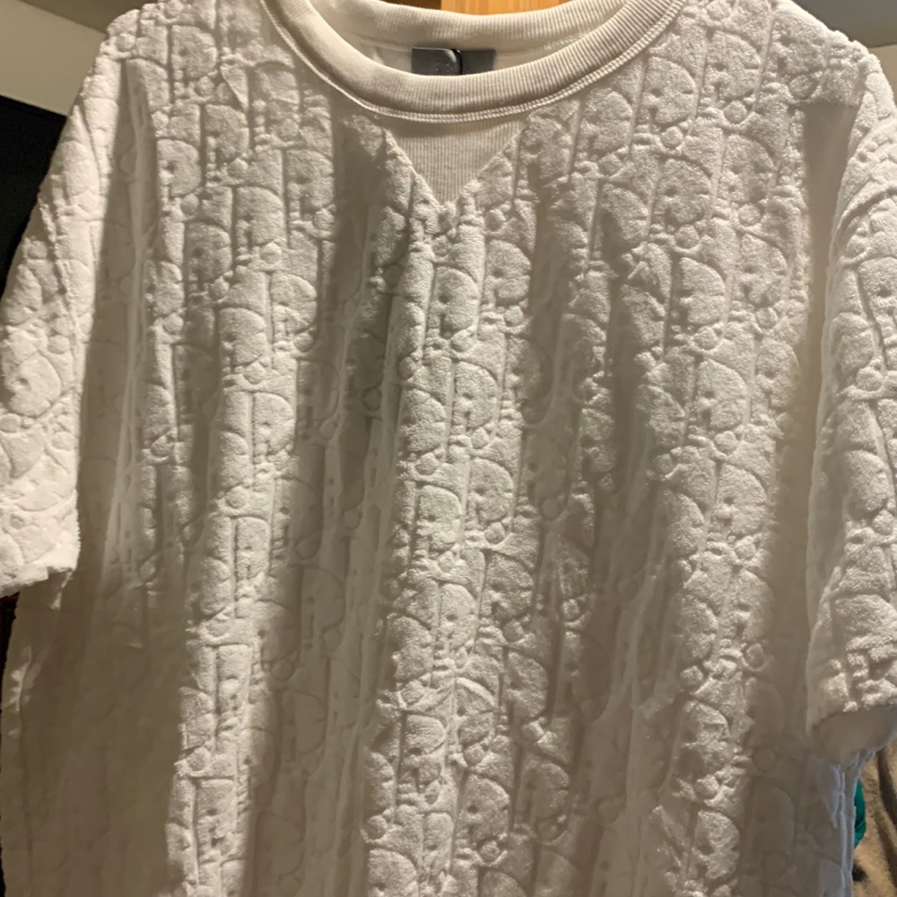 Dior Oblique Terry Cloth T-shirt White)